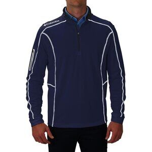 Columbia Golf Omni Wick Shotgun Penn Three-Quarter Zip Pullover Medium Navy